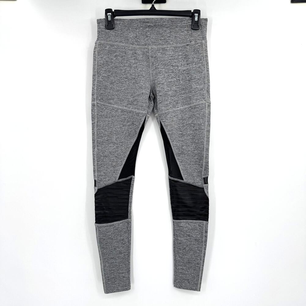 Albi Activewear Womens Small Gray Black Pull On Elastic Leggings Activewear